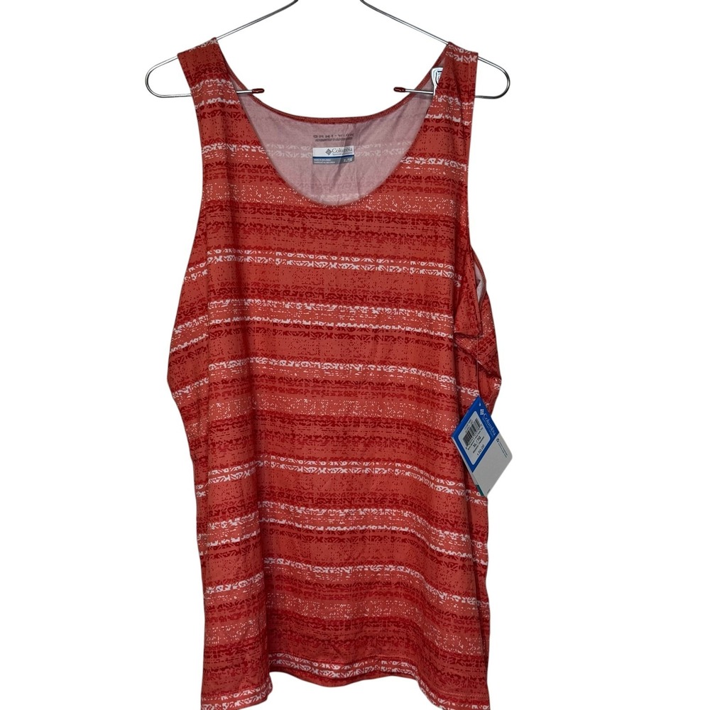 Columbia Women's Tank Top Omni Wick Siren Splash Print Stretch Scoop Neck XL NWT